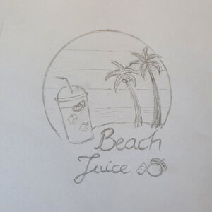 Beach Juice sapjes logo ontwerp door Marketing from A to Z Zaandijk