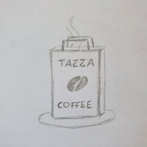 Tazza Coffee koffiebar logo ontwerp door Marketing from A to Z Zaandijk