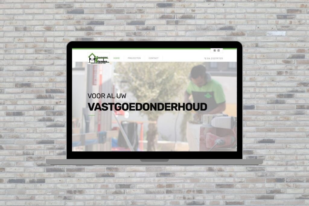 Vrienden Vastgoedonderhoud webdesign door Marketing from A to Z Zaandijk